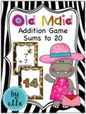 Addition Fact Practice - Old Maid Card Game {Sums to 20}