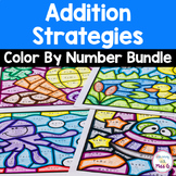 Addition Color By Number Worksheets - Fact Fluency Practic