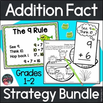 Preview of Addition Fact Strategies to 20 Bundle - Anchor Charts, Flashcards, Worksheets