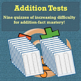 Addition Tests 0-10: Addition-Facts Quizzes Bundle