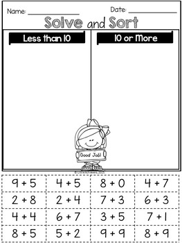 Fact Families (Addition Worksheets Cut and Paste) by Little Achievers