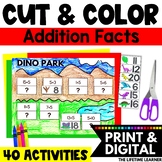 Addition Facts Cut and Color Yearlong Bundle