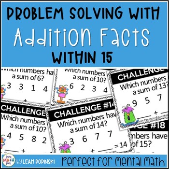 Preview of Addition Facts | Digit Fidget Problem Solving | Mental Math