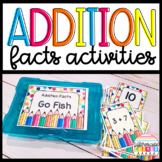 Addition Facts Game- Math Center