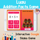Addition Facts Google Slides Game Luau Themed
