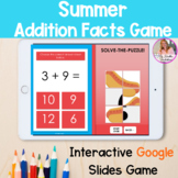 Addition Facts Google Slides Game Summer Themed | Math Facts