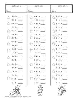 addition facts math practice ninja themed by under one roof tpt