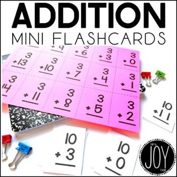 Preview of Addition Facts Mini Flashcards
