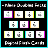 Addition Facts + Near Doubles Digital Flash Cards | Google Slides