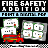 Addition Facts Practice Games Task Cards Fire Safety Week 