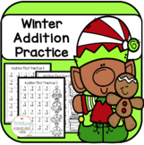 Addition Fluency Facts Practice to 20 Winter Christmas The