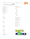 Addition Facts Sheet