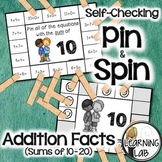 Addition Facts (Sums of 10-20) - Self-Checking Math Centers