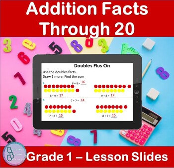 Preview of Addition Facts Through 20 | PowerPoint Lesson Slides for First Grade