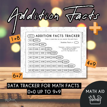 Preview of Addition Facts Tracker, 1 to 18 | Data Tracker | Math Fluency | Math Facts