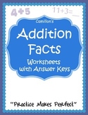 Simple Addition Facts Drill, Adding Single Digit Numbers W