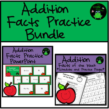Preview of Addition Facts Practice Bundle for Addition Facts Fluency