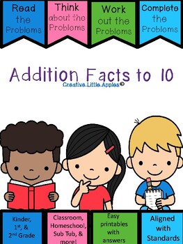 Preview of Addition Facts to 10: Kinder-1st Grade, ECSE, ALE, & ELL/ESL