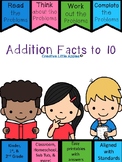 Addition Facts to 10: Kinder-1st Grade, ECSE, ALE, & ELL/ESL