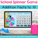 Addition Facts to 10 Spinner Game for use with PowerPoint™