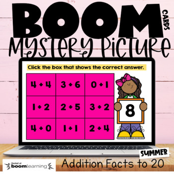 Preview of Addition Facts to 20 Boom Cards™ Distance Learning