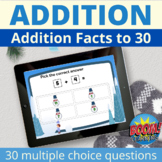Addition Facts to 30 Boom Cards Winter