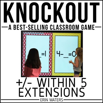 Preview of Addition Facts to 5 Math Game - Subtraction Facts to 5 Math Game - Knockout