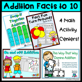 Addition Facts to Ten Math Center Activities Bundle