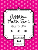 Addition Facts (up to 20) Math Sort
