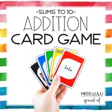 Addition Facts with Sums to 10 Card Game