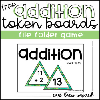 Preview of Addition File Folder Game: FREEBIE