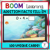Addition Fill In Math Facts BOOM 100 Cards Blowfish Underw