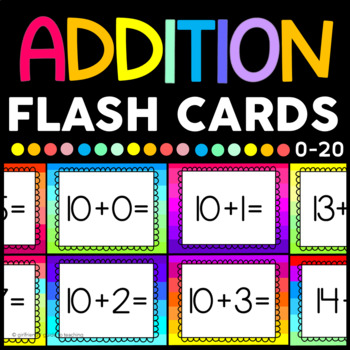 Preview of Addition Flash Cards | Addition Facts to 20