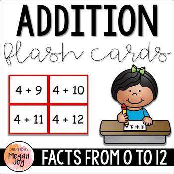 Addition Facts Flash Cards by Joyful Learning - Megan Joy | TPT