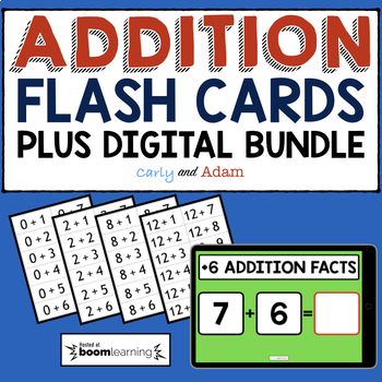 Preview of Addition Flash Cards + Digital Bundle