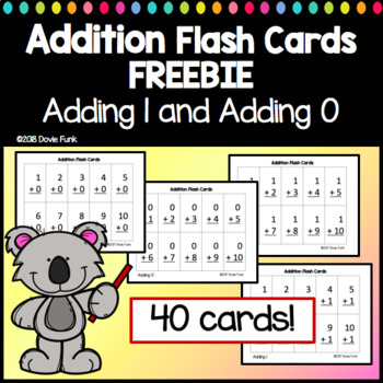 Preview of Addition Flash Cards Fact Practice FREEBIE
