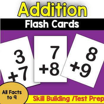 Addition Flash Cards Math Fact Fluency (Skill Building) by Teaching ...