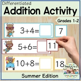 Addition Flash Cards/Missing Sums/Math Centers/Summer Scho