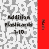 Addition Flashcards 0-10 in Dyslexic friendly font!