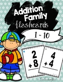 Addition Fact Family Flashcards 1 to 10 |Distance Learning|