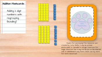 Preview of Addition Flashcards (With and Without Regrouping) 
