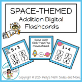 Addition Flashcards to 10 - Digital Activity - Space-Themed