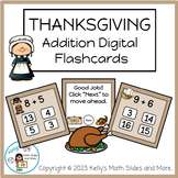 Addition Flashcards to 10 - Digital Activity - Thanksgivin