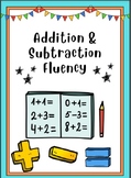 Addition Fluency Drill Sheets