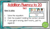 Addition Fluency within 20 Interactive Game