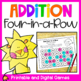 Math Fact Fluency Games- Four in a Row Games for Addition 