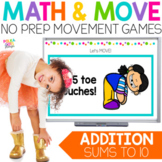 Addition Game | Addition to 10 Worksheets | MATH AND MOVE 