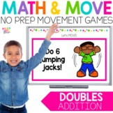 Addition Game | Doubles Facts Worksheets | MATH AND MOVE M