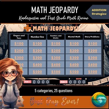Preview of Addition Game  Math Jeopardy Game / Kindergarten / Fun Easy Math K-2