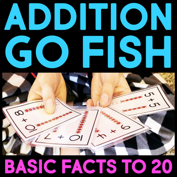 Preview of Addition Go Fish Game Single Digit Addition Fact Strategies Math Center Activity